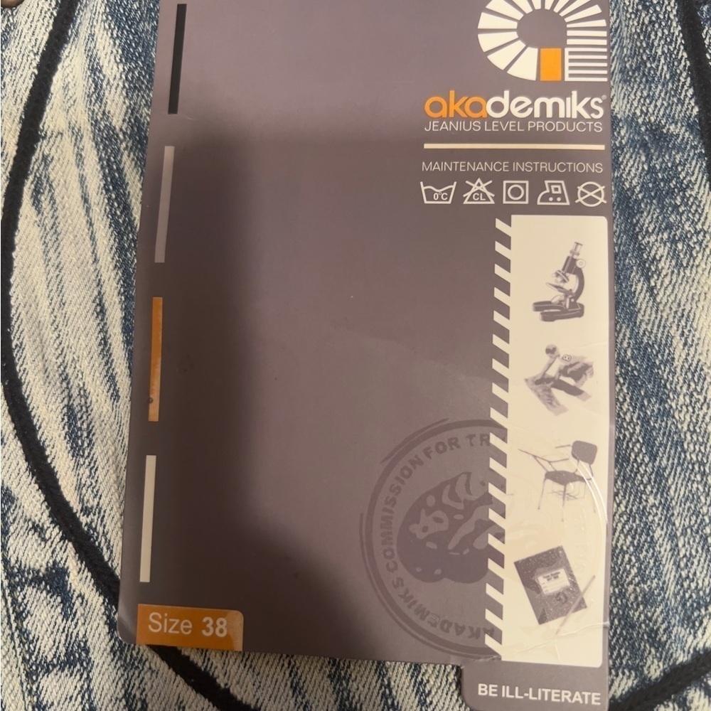 NWT Y2K Men's 38x34 Akademik's White Cloud Warriors Jeans🔥🔥 (D4) - Picture 11 of 13